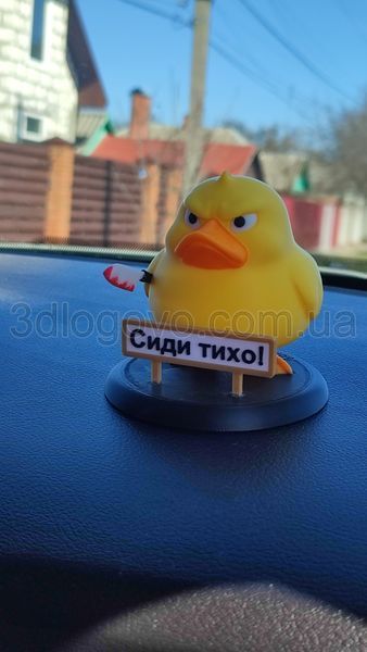 Зла качка з ножем на панель авто (іграшка в машину) 032 фото