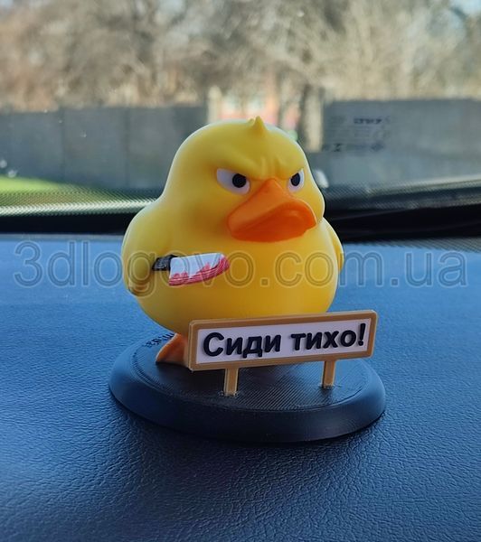 Зла качка з ножем на панель авто (іграшка в машину) 032 фото